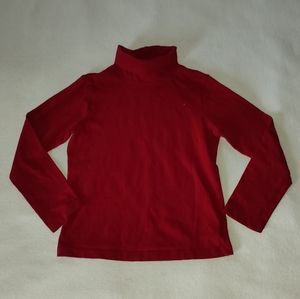 Vintage deep red girls turtleneck size 7/8
